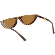 zeroUV Retro 90's Flat Top Moon Shape Cat Eye Sunglasses C569 Sunglasses