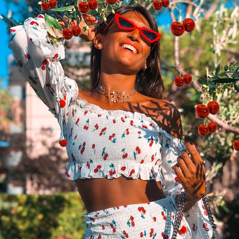 zeroUV Women's Fashion Retro Triangle Cat Eye Sunglasses C570 Sunglasses