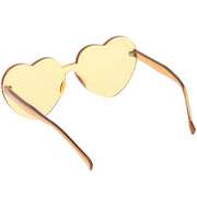 zeroUV Women's Heart Shape Color Tone Monoblock Sunglasses C578 Sunglasses
