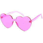 zeroUV Women's Heart Shape Color Tone Monoblock Sunglasses C578 Sunglasses