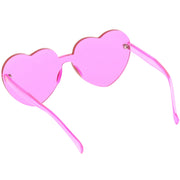 zeroUV Women's Heart Shape Color Tone Monoblock Sunglasses C578 Sunglasses