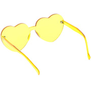 zeroUV Women's Heart Shape Color Tone Monoblock Sunglasses C578 Sunglasses