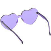 zeroUV Women's Heart Shape Color Tone Monoblock Sunglasses C578 Sunglasses