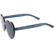 zeroUV Women's Heart Shape Color Tone Monoblock Sunglasses C578 Sunglasses
