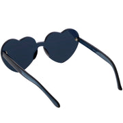 zeroUV Women's Heart Shape Color Tone Monoblock Sunglasses C578 Sunglasses