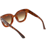 zeroUV Women's Trendy Star Rhinestone Horned Rim Sunglasses C579 Sunglasses