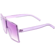 zeroUV Women's Oversize Festival Color Tone Square Sunglasses C581 Sunglasses