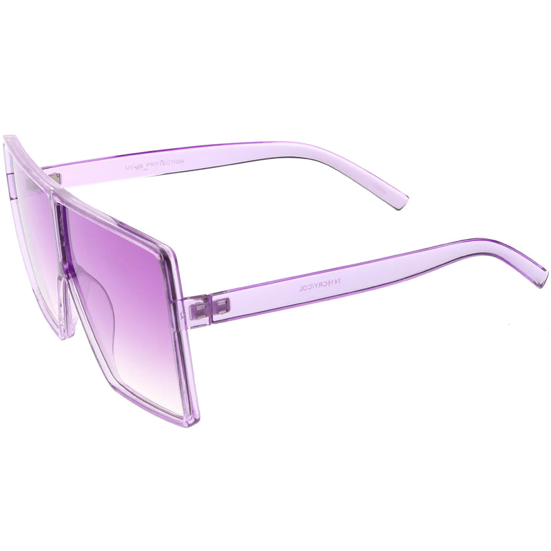 zeroUV Women's Oversize Festival Color Tone Square Sunglasses C581 Sunglasses