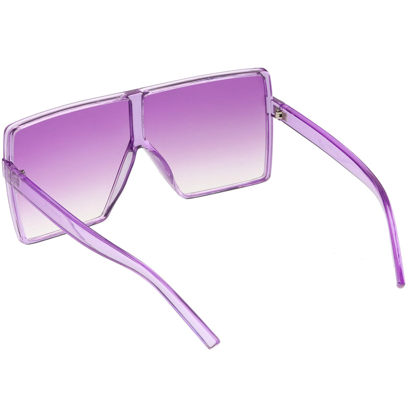 zeroUV Women's Oversize Festival Color Tone Square Sunglasses C581 Sunglasses