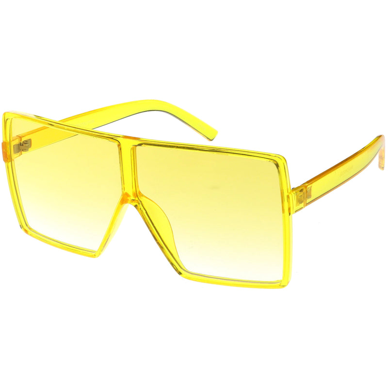 zeroUV Women's Oversize Festival Color Tone Square Sunglasses C581 Sunglasses