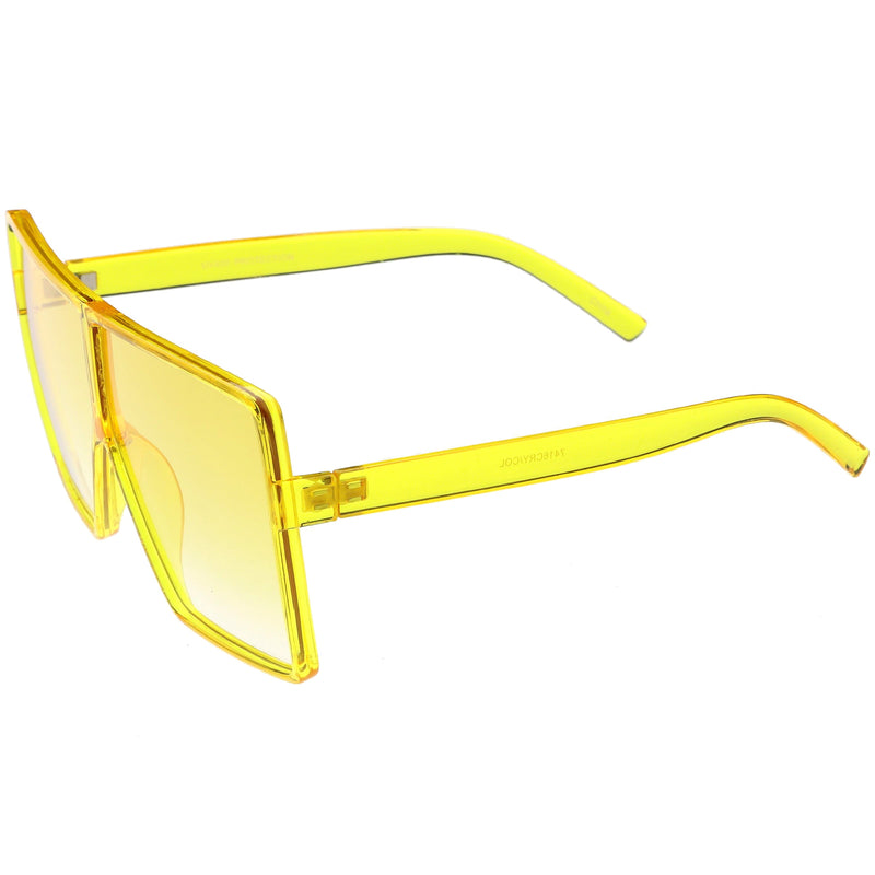zeroUV Women's Oversize Festival Color Tone Square Sunglasses C581 Sunglasses