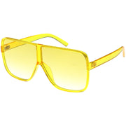 zeroUV Oversize Festival Flat Top Translucent Color Tone Sunglasses C582 Sunglasses