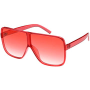 zeroUV Oversize Festival Flat Top Translucent Color Tone Sunglasses C582 Sunglasses