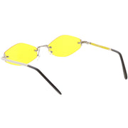 zeroUV 1990's Small Rimless Color Tone Geometric Hexagon Sunglasses C591 Sunglasses