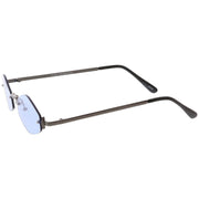 zeroUV 1990's Small Rimless Color Tone Geometric Hexagon Sunglasses C591 Sunglasses