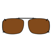 eyekeeper.com Clip on Sunglasses Over Readers Polarized Clips C60 (57mmX39mm) Sunglasses Saddle Brown Brown,G15,Grey