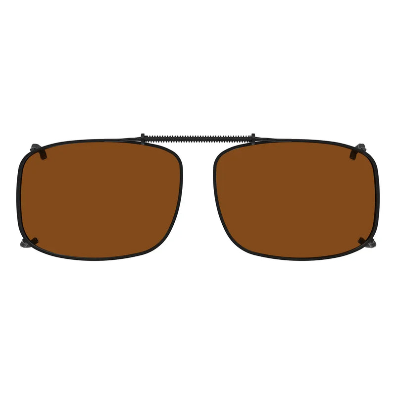 eyekeeper.com Clip on Sunglasses Over Readers Polarized Clips C60 (57mmX39mm) Sunglasses Saddle Brown Brown,G15,Grey