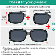eyekeeper.com 3 Pack Wide Lens Clip on Polarized Sunglasses C60(57mmX39mm) Sunglasses White Smoke 3 Pairs Mix,Grey-3pcs,G15-3pcs,Brown-3pcs