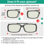 eyekeeper.com Metal Frame Blue Light Filter Clip on Glasses C63 (54MMx34MM) Eyeglasses White Smoke Clear