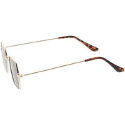 zeroUV Ultra Slim Metal Hexagon Geometric Sunglasses C633 Sunglasses