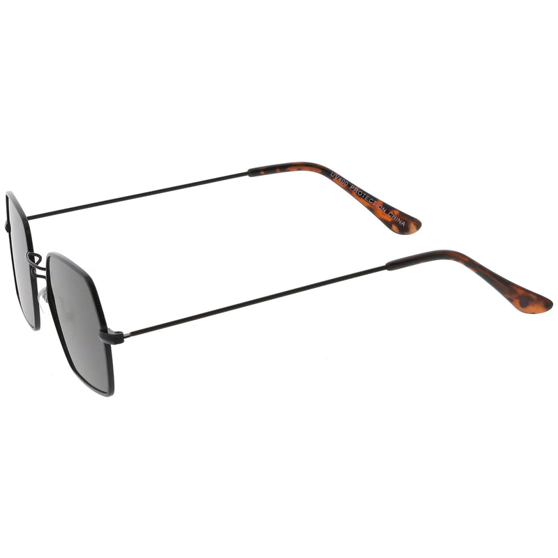 zeroUV Ultra Slim Metal Hexagon Geometric Sunglasses C633 Sunglasses