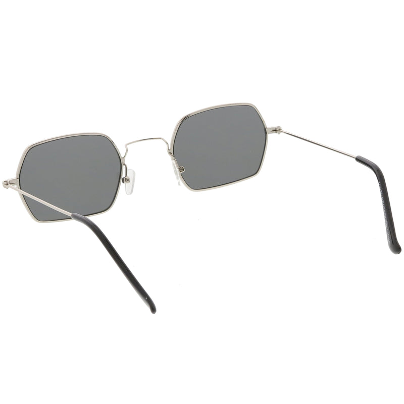 zeroUV Ultra Slim Metal Hexagon Geometric Sunglasses C633 Sunglasses