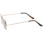 zeroUV Ultra Slim Metal Hexagon Geometric Sunglasses C633 Sunglasses