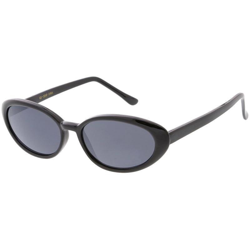 zeroUV Women's Retro True Vintage Round Oval Mirrored Lens Sunglasses C654 Sunglasses