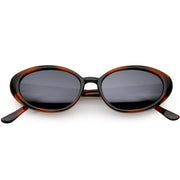 zeroUV Women's Retro True Vintage Round Oval Mirrored Lens Sunglasses C654 Sunglasses