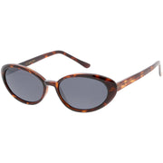zeroUV Women's Retro True Vintage Round Oval Mirrored Lens Sunglasses C654 Sunglasses