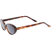 zeroUV Women's Retro True Vintage Round Oval Mirrored Lens Sunglasses C654 Sunglasses