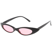 zeroUV Women's Retro 90's Thin Color Tone Cat Eye Sunglasses C662 Sunglasses