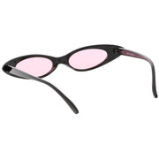 zeroUV Women's Retro 90's Thin Color Tone Cat Eye Sunglasses C662 Sunglasses
