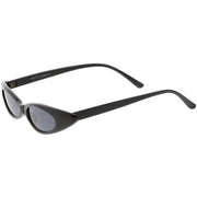 zeroUV Women's Retro 90's Thin Color Tone Cat Eye Sunglasses C662 Sunglasses