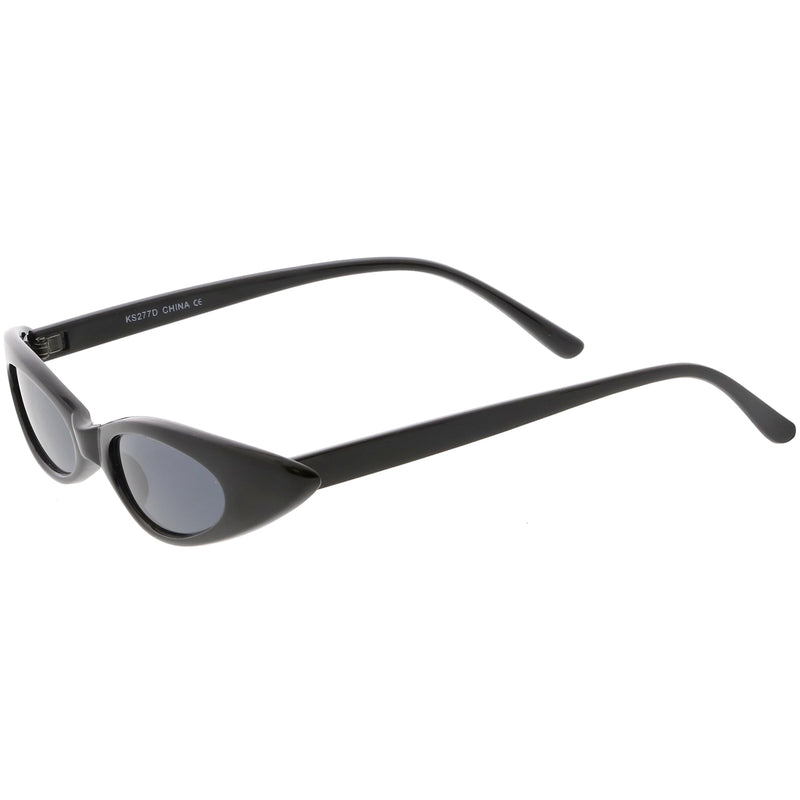 zeroUV Women's Retro 90's Thin Color Tone Cat Eye Sunglasses C662 Sunglasses