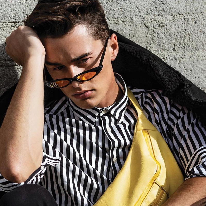 zeroUV Women's Retro 90's Thin Color Tone Cat Eye Sunglasses C662 Sunglasses