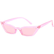 zeroUV Retro Women's Translucent Thin Cat Eye Color Tone Sunglasses C663 Sunglasses