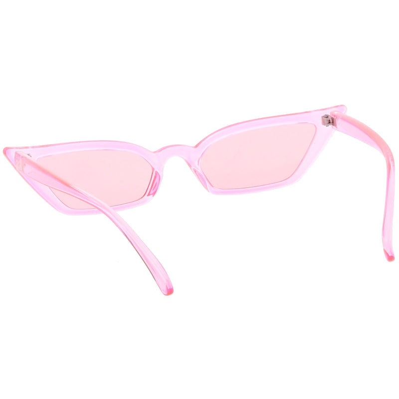 zeroUV Retro Women's Translucent Thin Cat Eye Color Tone Sunglasses C663 Sunglasses
