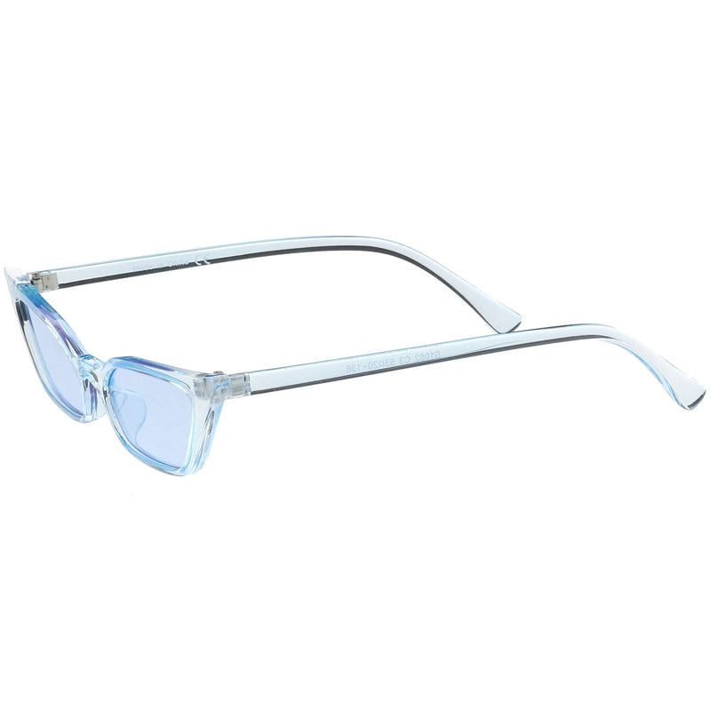 zeroUV Retro Women's Translucent Thin Cat Eye Color Tone Sunglasses C663 Sunglasses