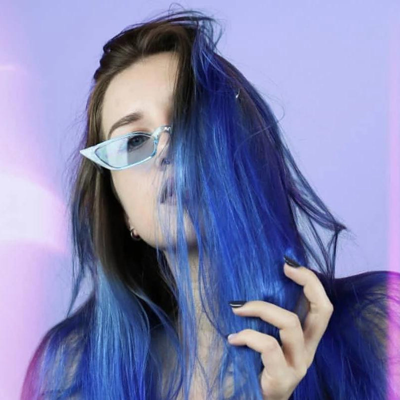 zeroUV Retro Women's Translucent Thin Cat Eye Color Tone Sunglasses C663 Sunglasses