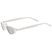 zeroUV Women's Retro Modern Low Bridge Mirrored Lens Cat Eye Sunglasses C670 Sunglasses