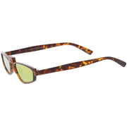 zeroUV Women's Retro Modern Low Bridge Mirrored Lens Cat Eye Sunglasses C670 Sunglasses