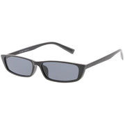 zeroUV Retro Slim Flat Top Narrow 1990's Sunglasses C671 Sunglasses