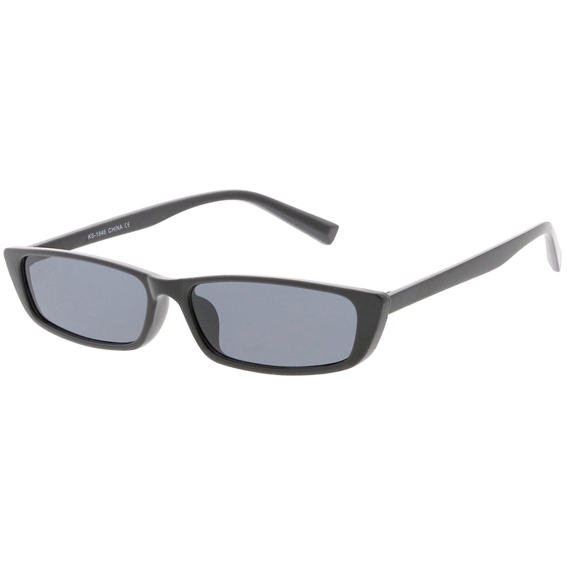 zeroUV Retro Slim Flat Top Narrow 1990's Sunglasses C671 Sunglasses