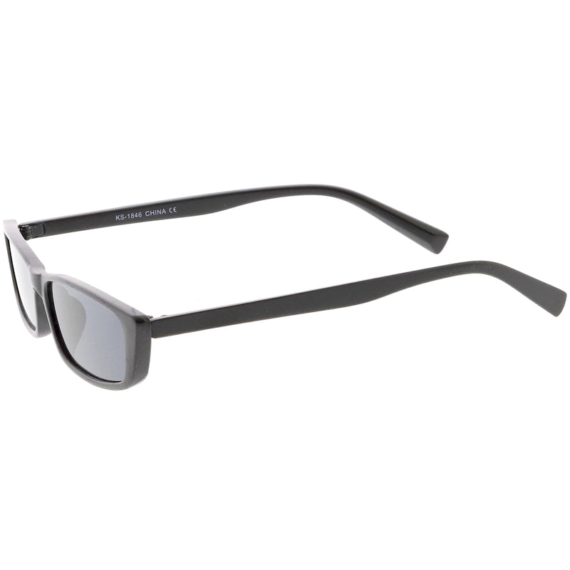 zeroUV Retro Slim Flat Top Narrow 1990's Sunglasses C671 Sunglasses