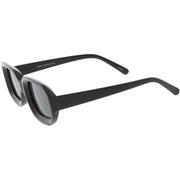 zeroUV Artistic Retro Modern Deep Rectangle Block Flat Lens Sunglasses C673 Sunglasses