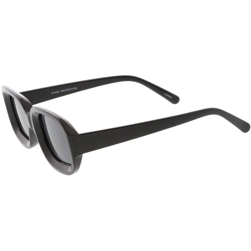 zeroUV Artistic Retro Modern Deep Rectangle Block Flat Lens Sunglasses C673 Sunglasses