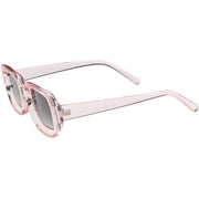 zeroUV Artistic Retro Modern Deep Rectangle Block Flat Lens Sunglasses C673 Sunglasses