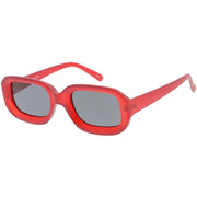 zeroUV Artistic Retro Modern Deep Rectangle Block Flat Lens Sunglasses C673 Sunglasses