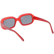 zeroUV Artistic Retro Modern Deep Rectangle Block Flat Lens Sunglasses C673 Sunglasses